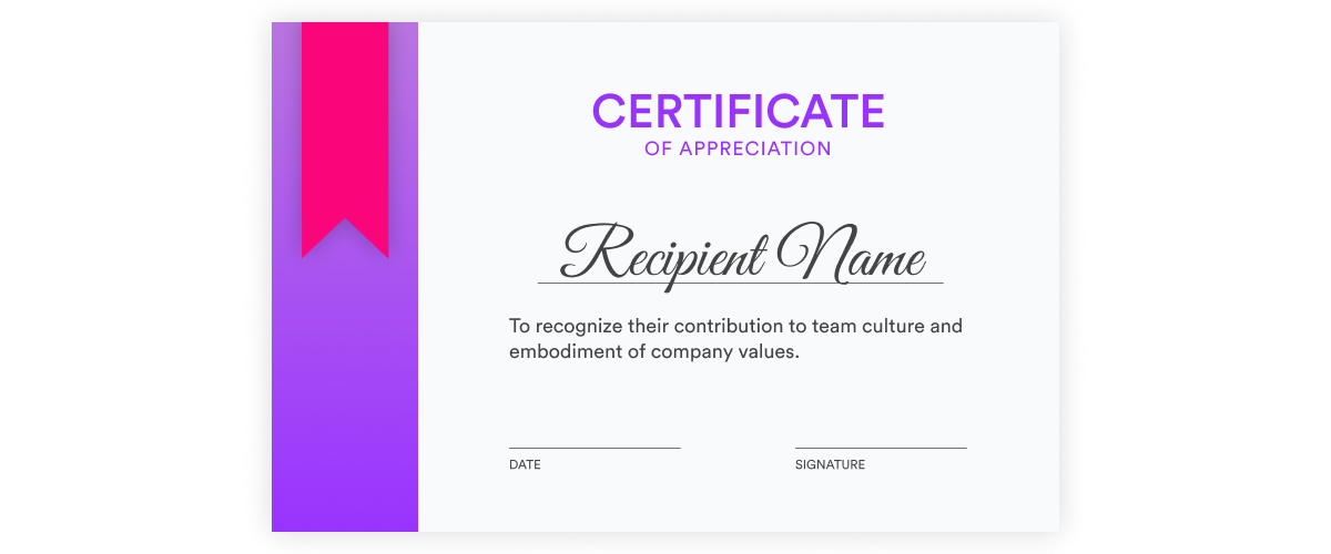 Certificate template