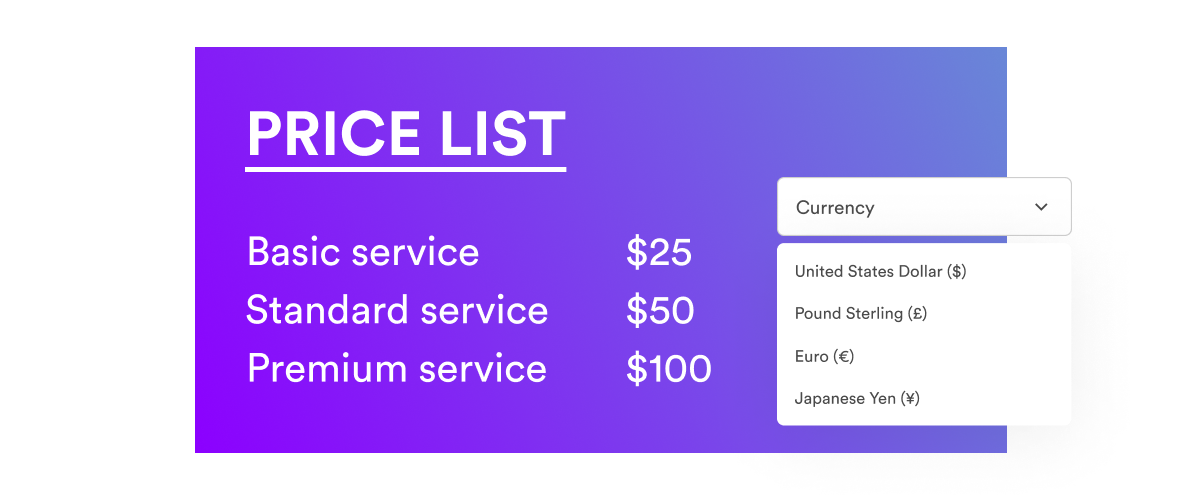 Changing the price in their region