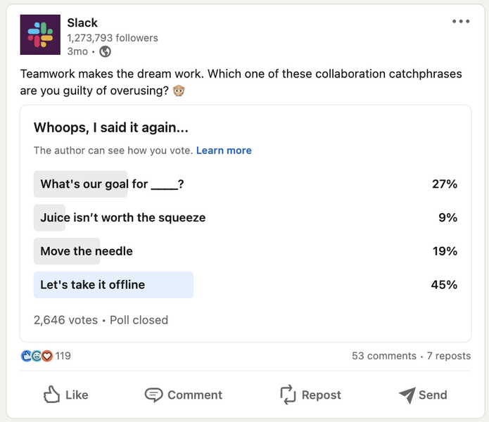 Slack - LinkedIn Screenshot